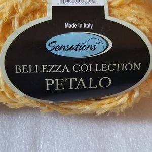 Cotton yarn / textured yellow color 6 skeins